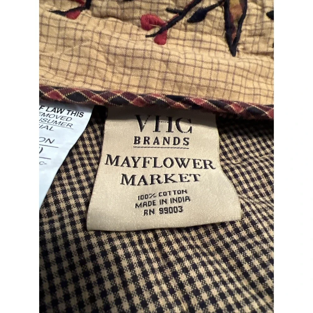 VHC Brands Heritage Farms Quilted Throw 50x60 Crow Star Primitive Country Wall